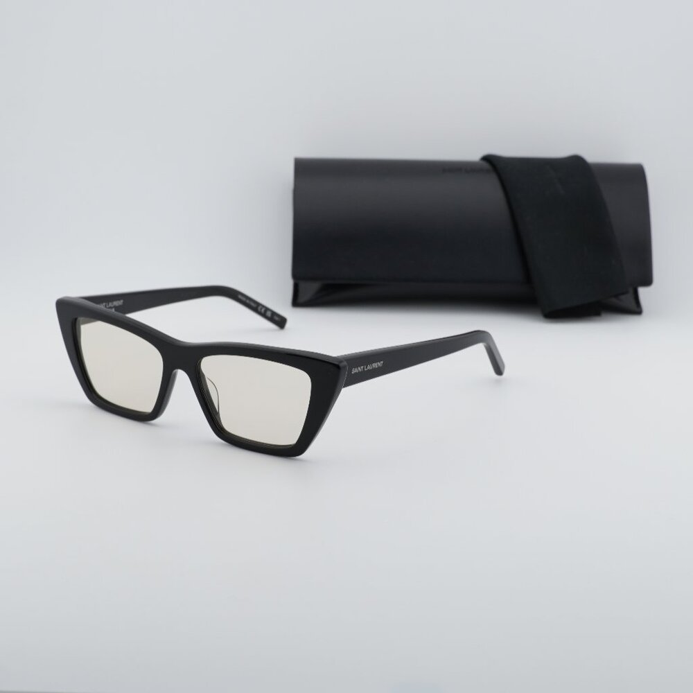 Saint Laurent SL 276 MICA 038 Sunglasses - Shiny Black/Yellow